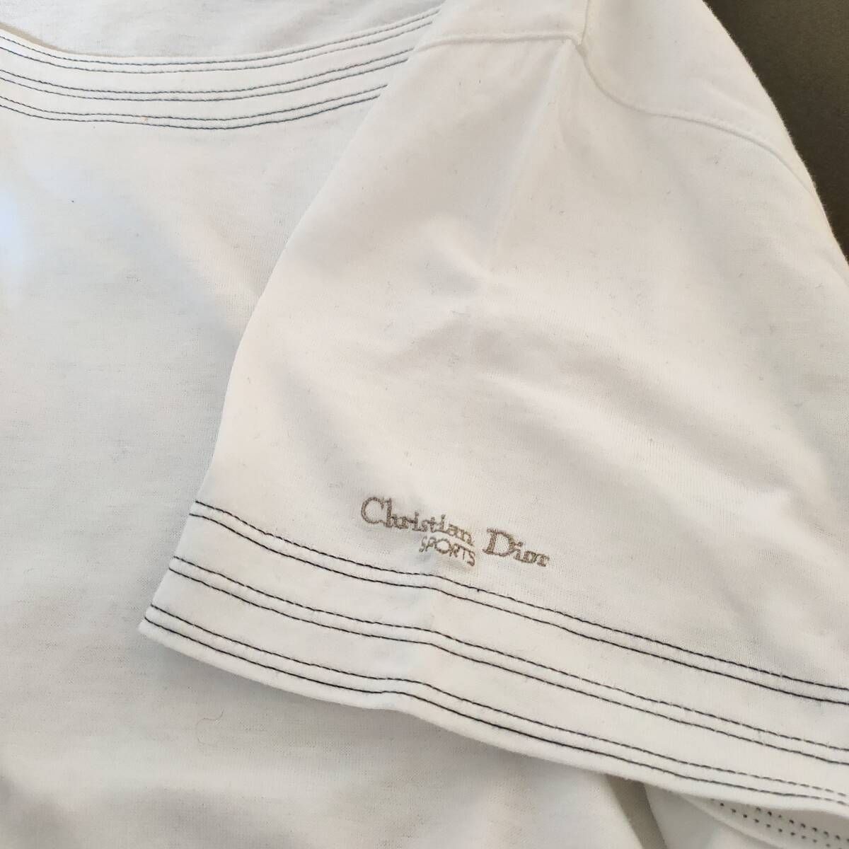 上品 ディオール Christian Dior SPORTS 白 スウェット 花刺繍 Mサイズ