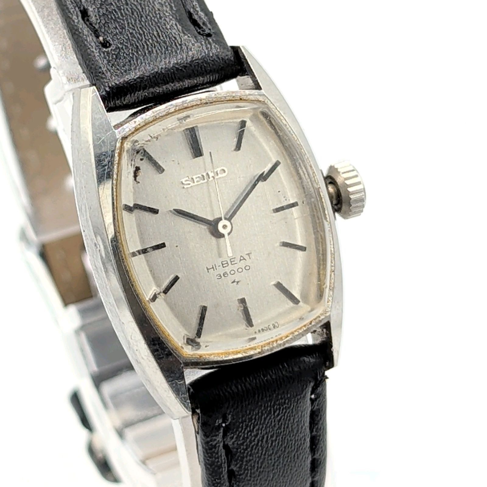 SEIKO 1944-3000 HI-BEAT Watch Self-Winding Working セイコー ハイビート 時計 手巻き レディース スクエア シルバー ヴィンテージ 稼働品