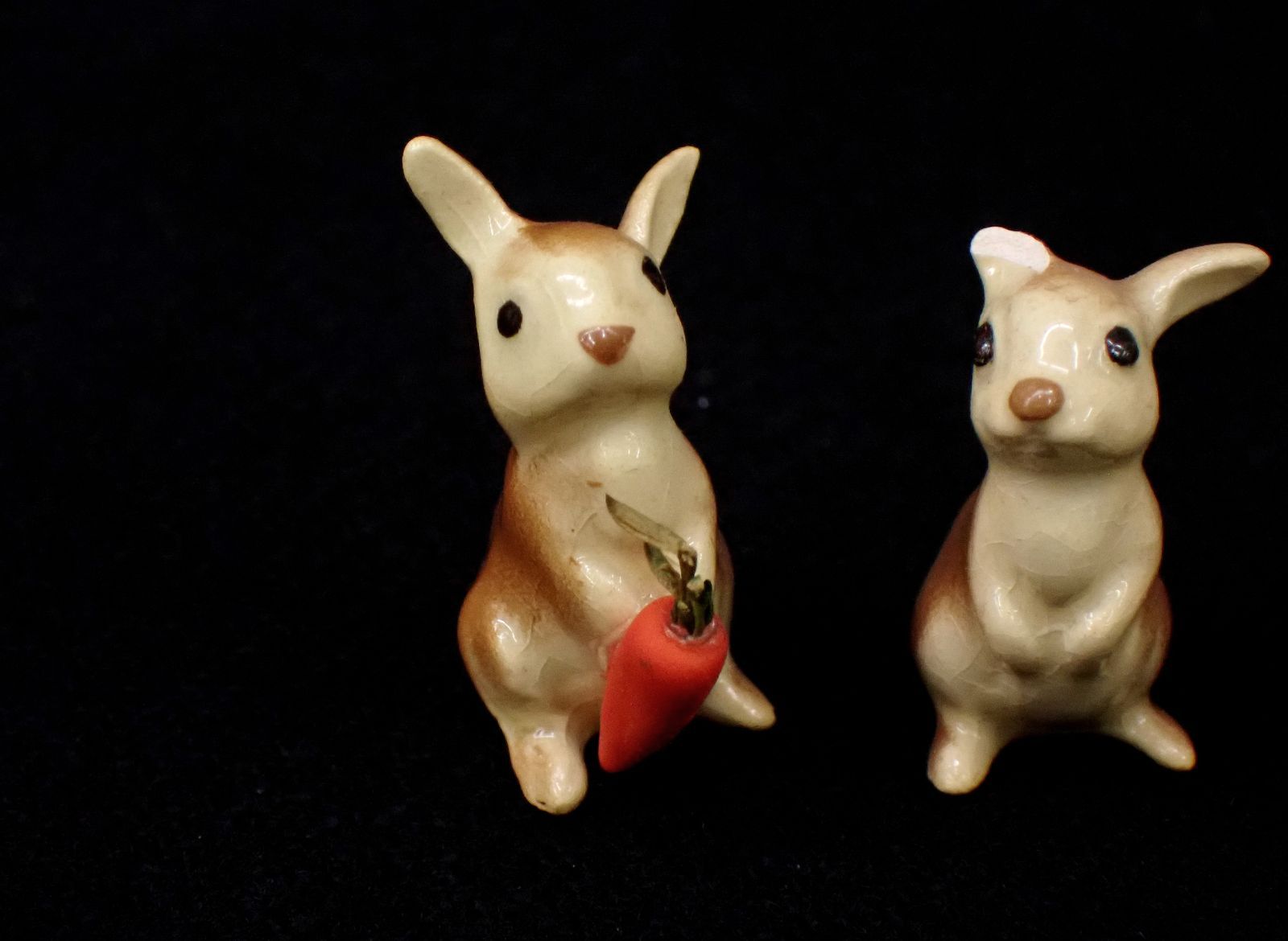 【リュヌとリュカさま】vintage ❀ ヴィンテージ ウサギのフィギュア(a) △08 Hagen-Renaker ヘイゲンリネカー ウサギ/ラビット 3体△ブラウン