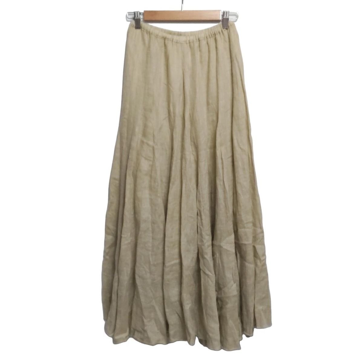 Ron Herman ロンハーマン ロングスカート サイズXS レディース - ベージュ 麻 ウエストゴム CP SHADESコラボ