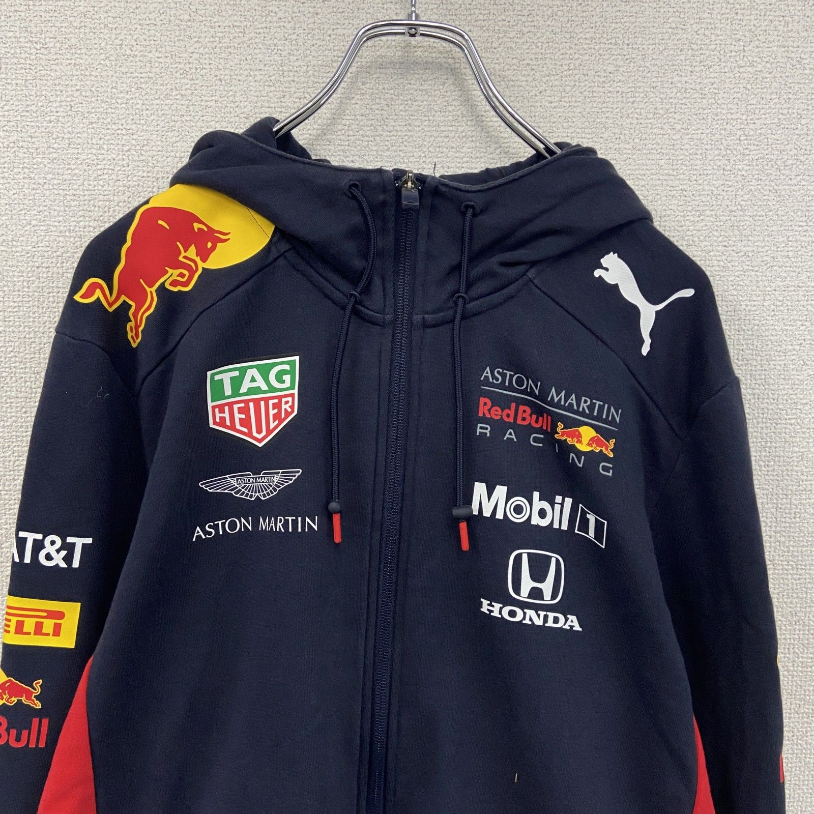 古着 used PUMA プーマ レッドブル フルジップスウェットパーカー