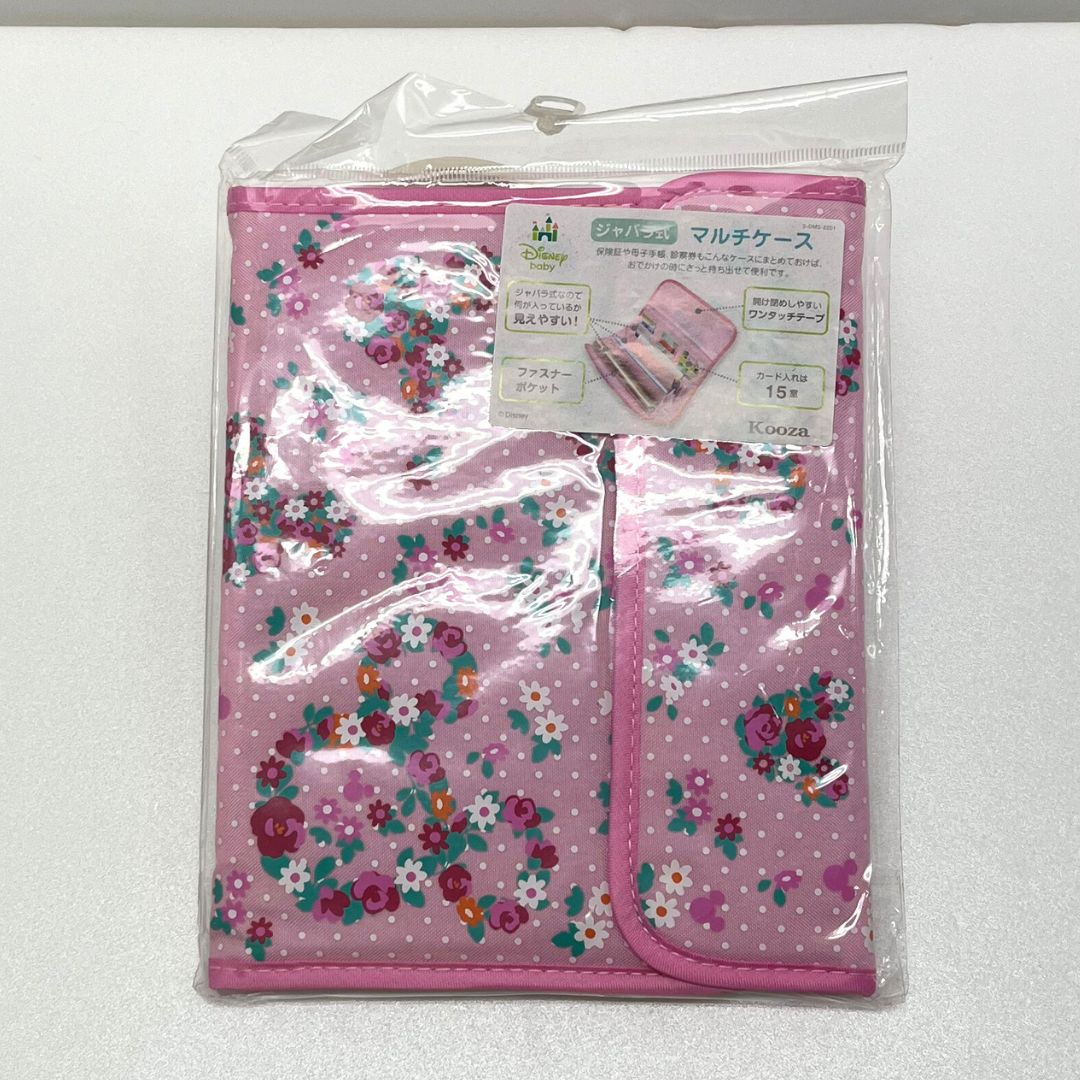 B級品】袋ヨレ ディズニー マルチケース ピンク 花柄 ローズ バラ