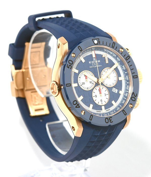 箱 ギャラ付 300本 EDOX エドックス クロノオフショア1 リミテッドエディション 10221-37 RBU 9-BUIDR 9 クォーツ メンズ