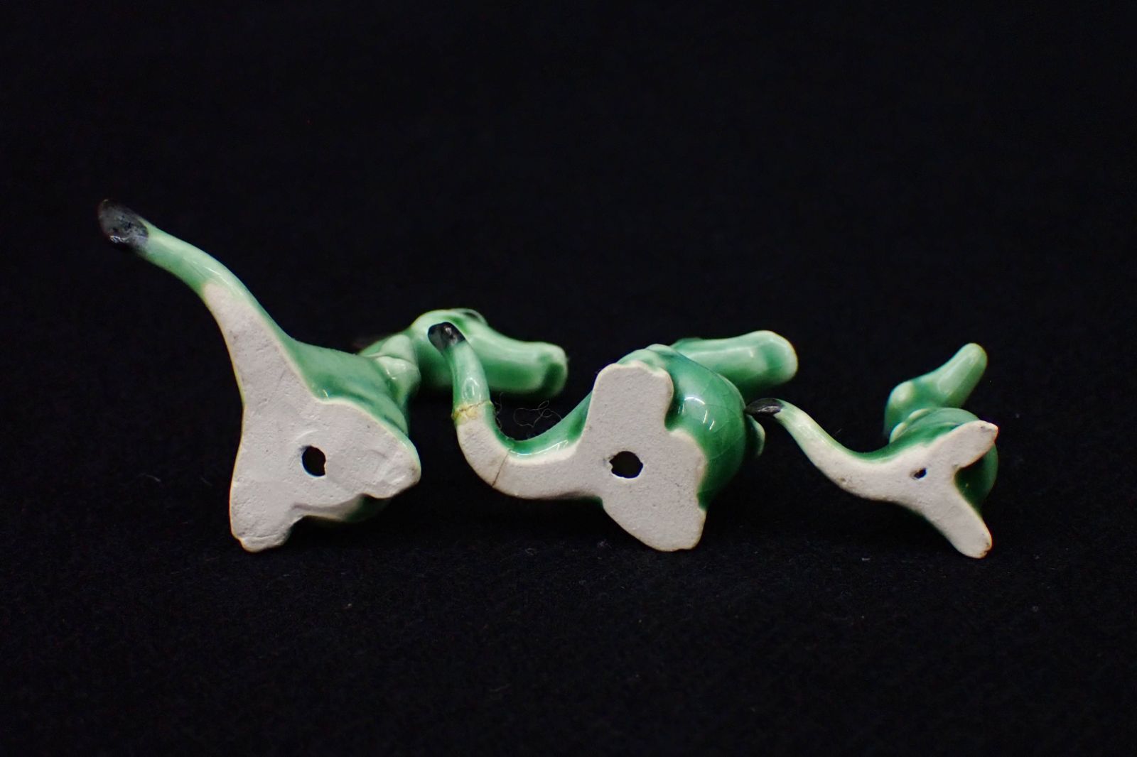 △09 Hagen-Renaker ヘイゲンリネカー ミニドラゴン 3体△龍/陶器製