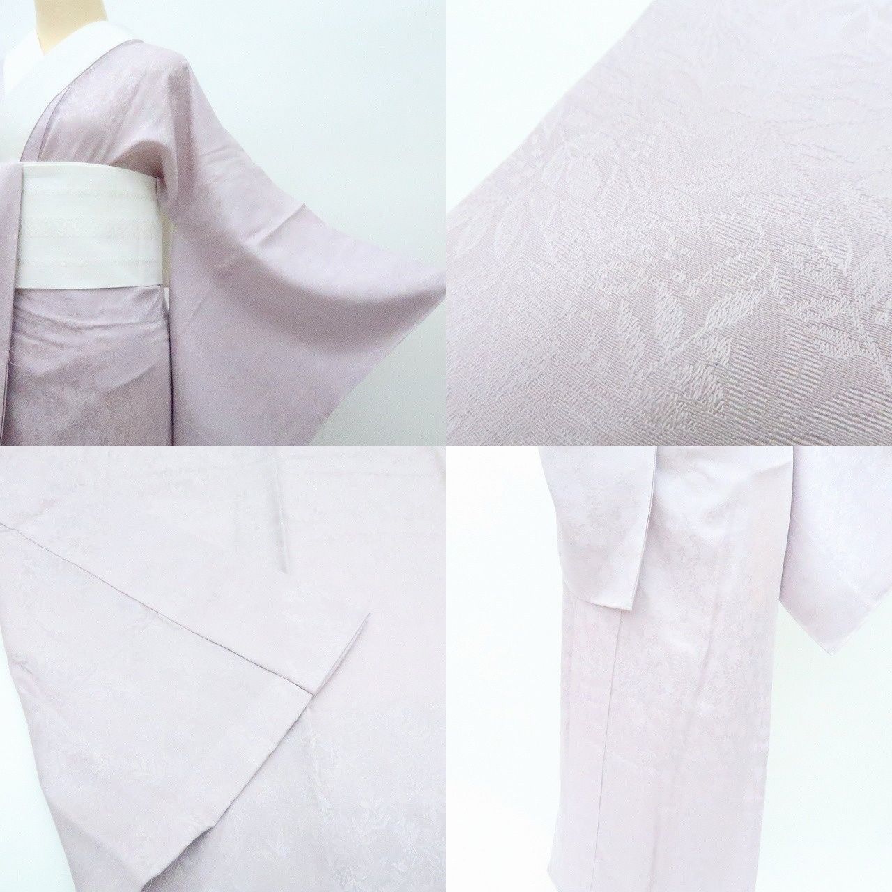 百華❀Y4193◇美品未着用 単衣 正絹 袖無双 仕付け糸・半襟・居敷当て