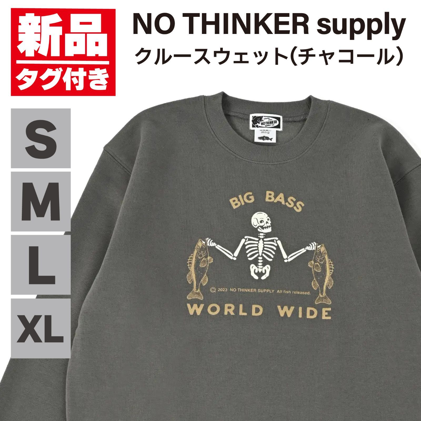 新品タグ付【NO THINKER SUPPLY】クルースウェット トレーナー 