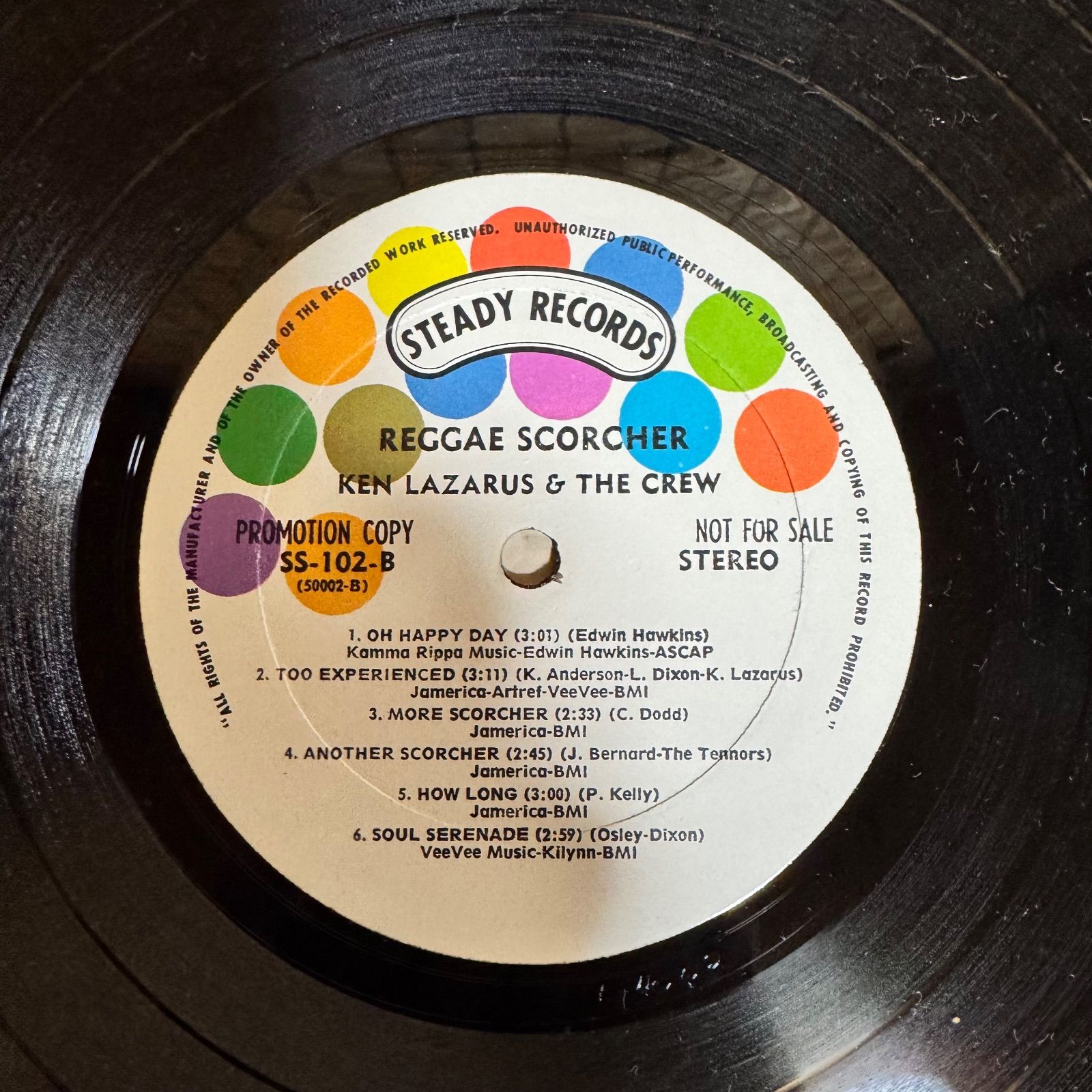 LP盤　レゲエ　6枚 Ken Lazarus & The Crew☆Reggae Scorcher☆レゲエ☆スカ☆カナダ盤LP