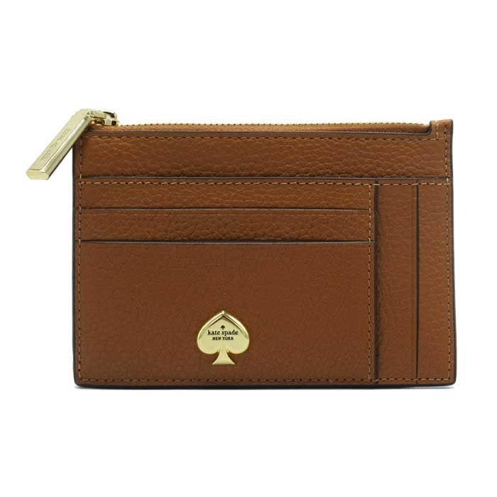 ケイトスペード カードケース カード入れ kate spade YORK KAYLA レザー ラージ スリム カードホルダー KL 837 200 ブラウン系 アウトレット レディース