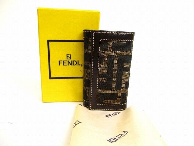 フェンディ FENDI ズッカ キャンバス ゴールド金具 6連 キーケース キーリング メンズ レディース