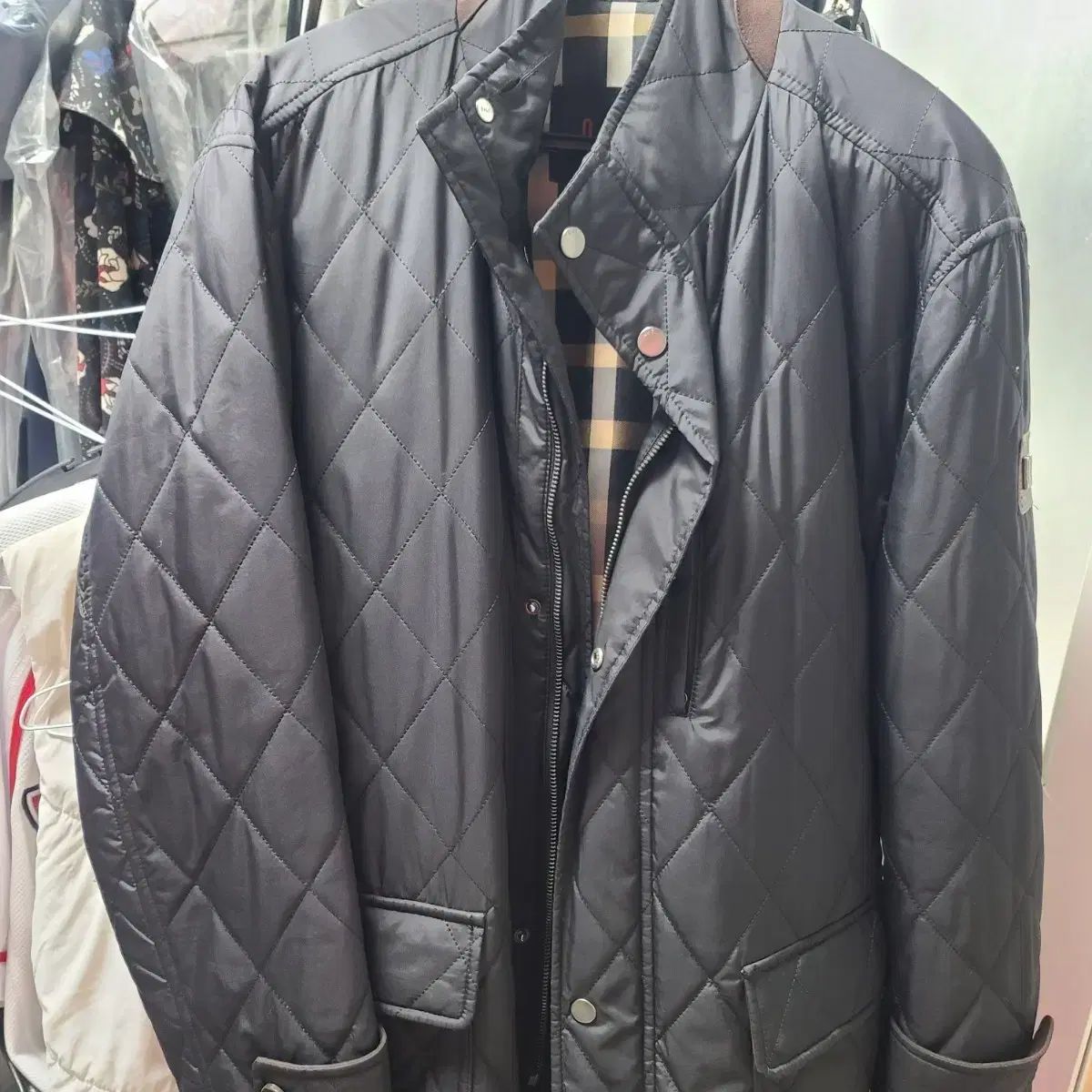 ダックス メンズ キルティング ジャケット ブラック 95