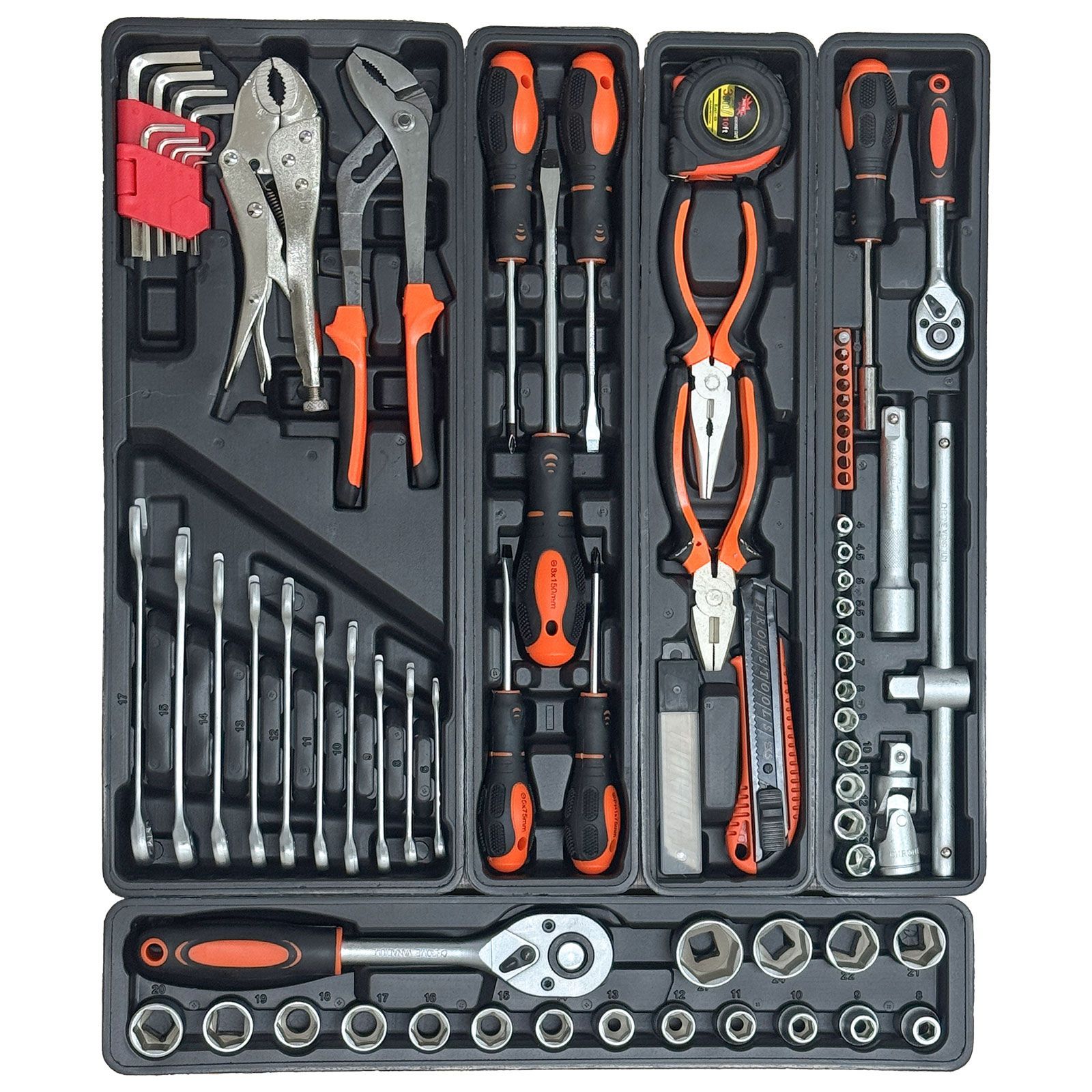 日曜大工☺85点 工具セット ツールボックス 自転車用 家庭用 車 バイク