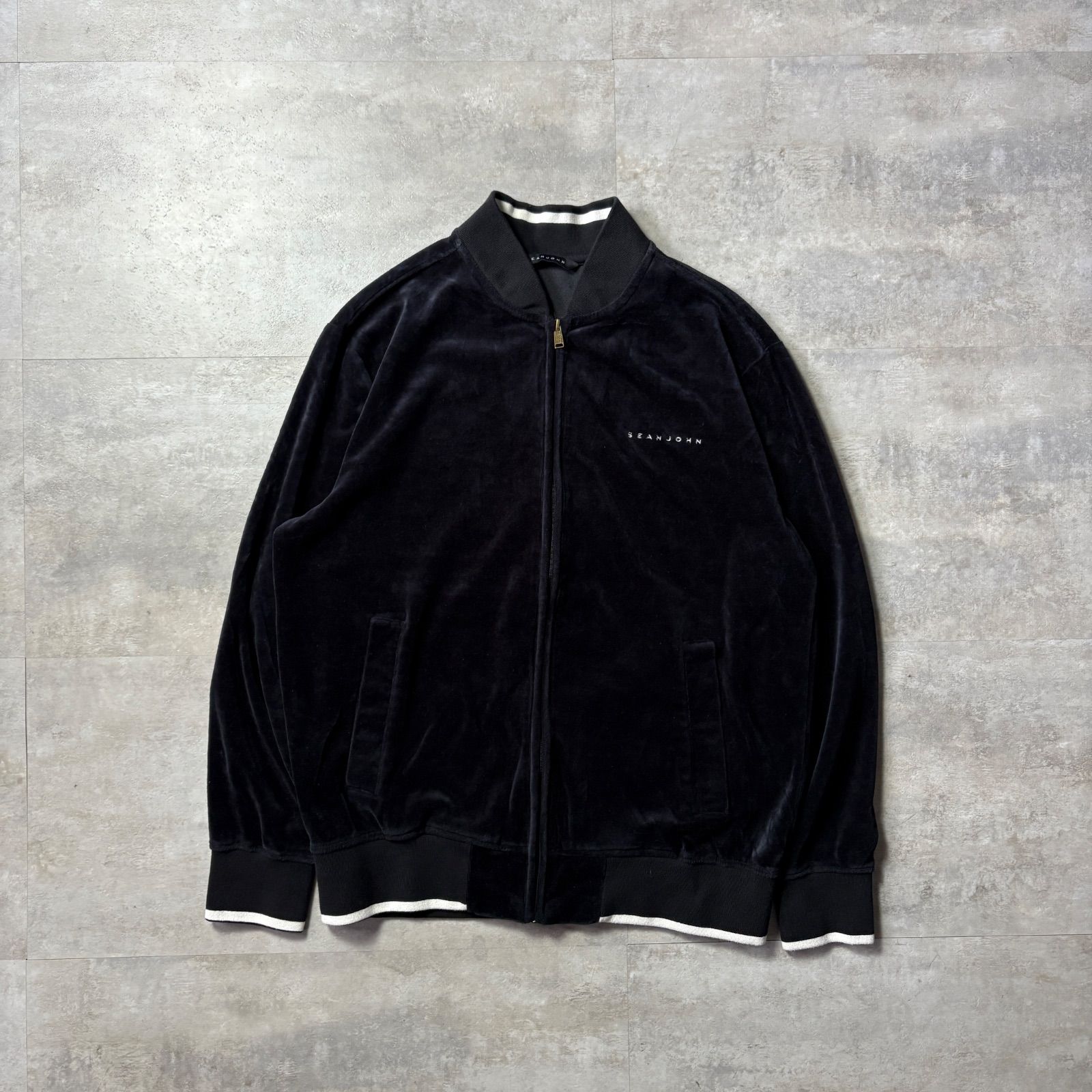 sean john ブラックベロア トラックジャージ L hiphop B系 - メルカリ