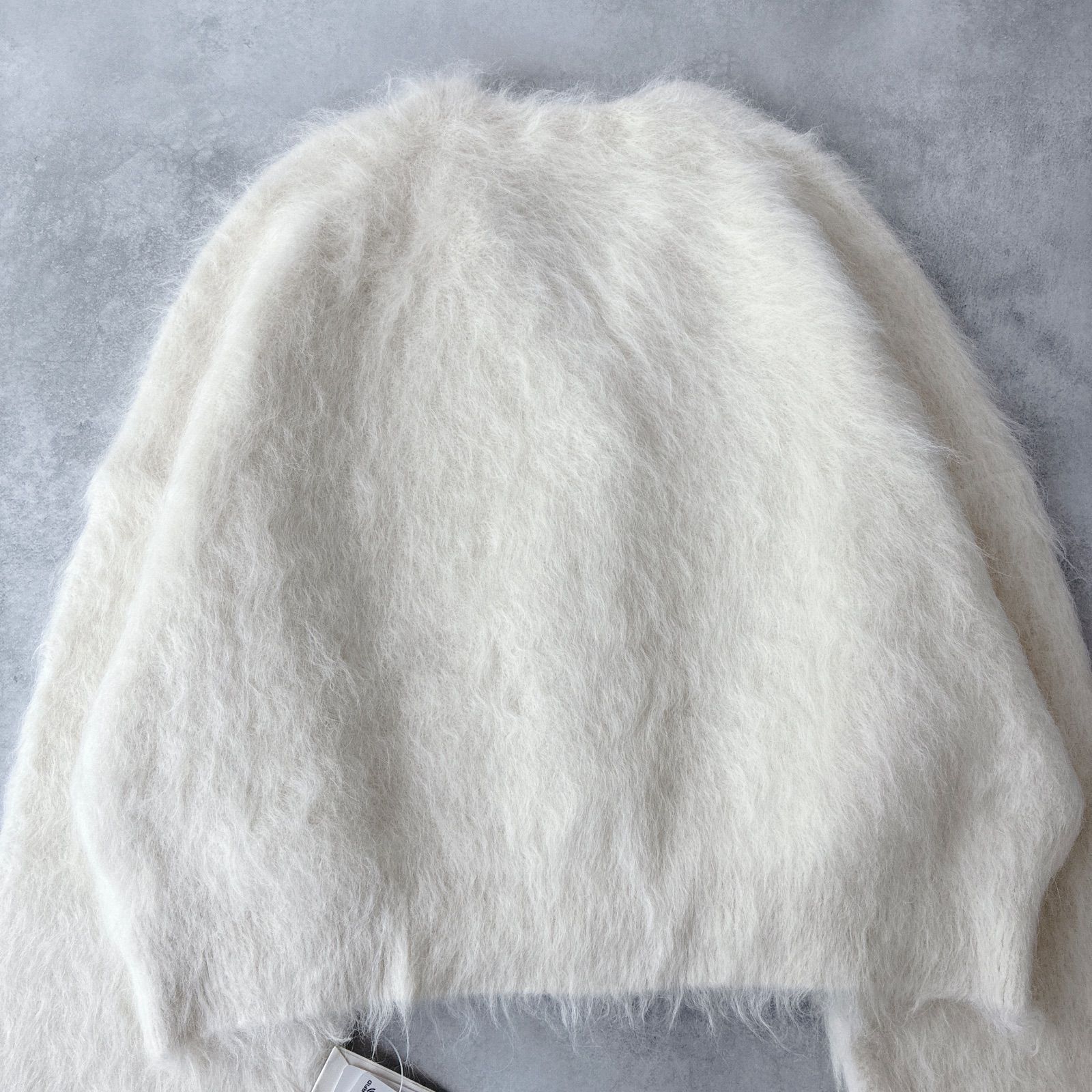 Noble 2024 アルパカ混シャギーショートカーディガン グレー NOBLE ノーブル アルパカ混シャギーショートカーディガン グレー