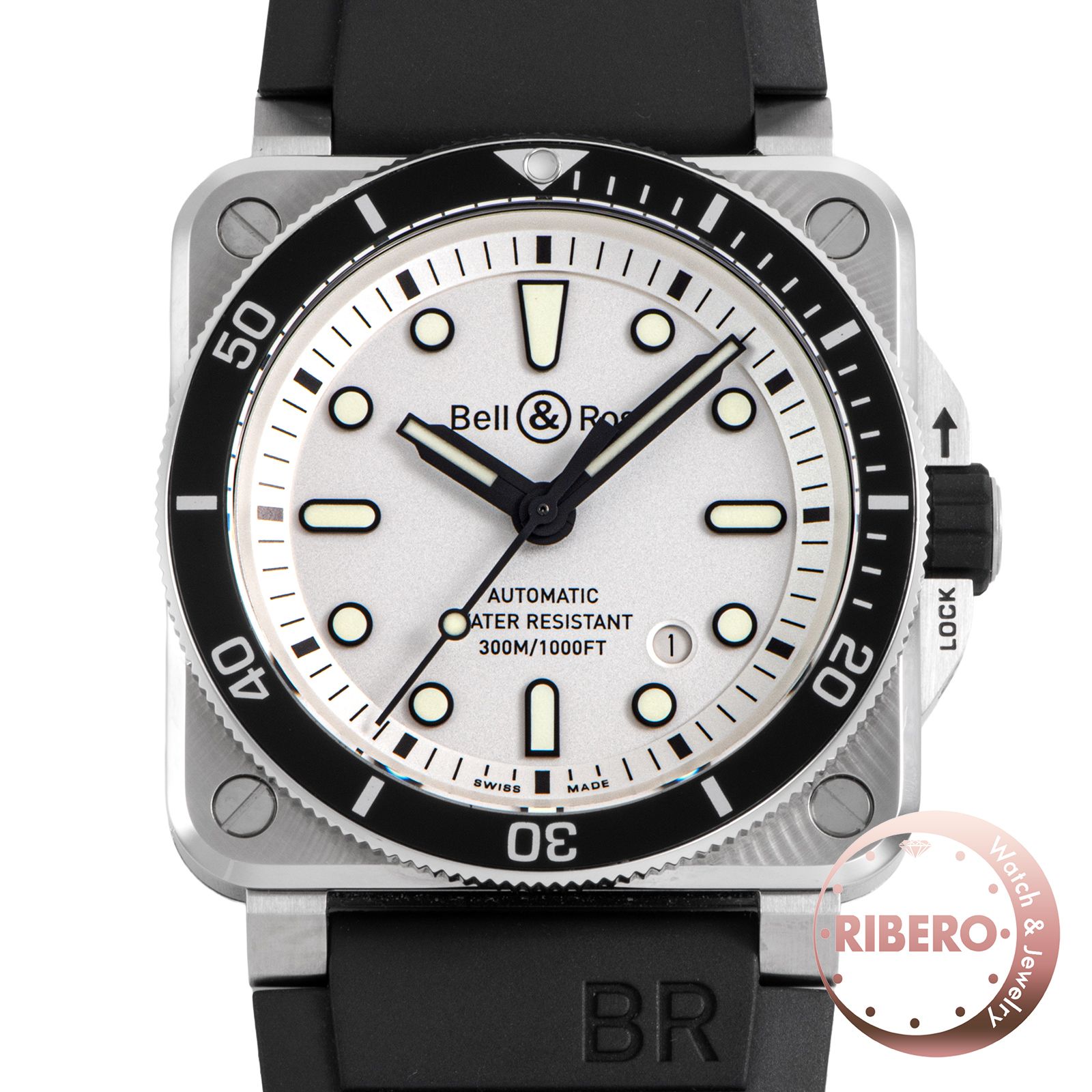 Bell＆Ross ベル＆ロス BR 03-92 ダイバー ホワイト 0392-D-WH-ST SRB 保証書