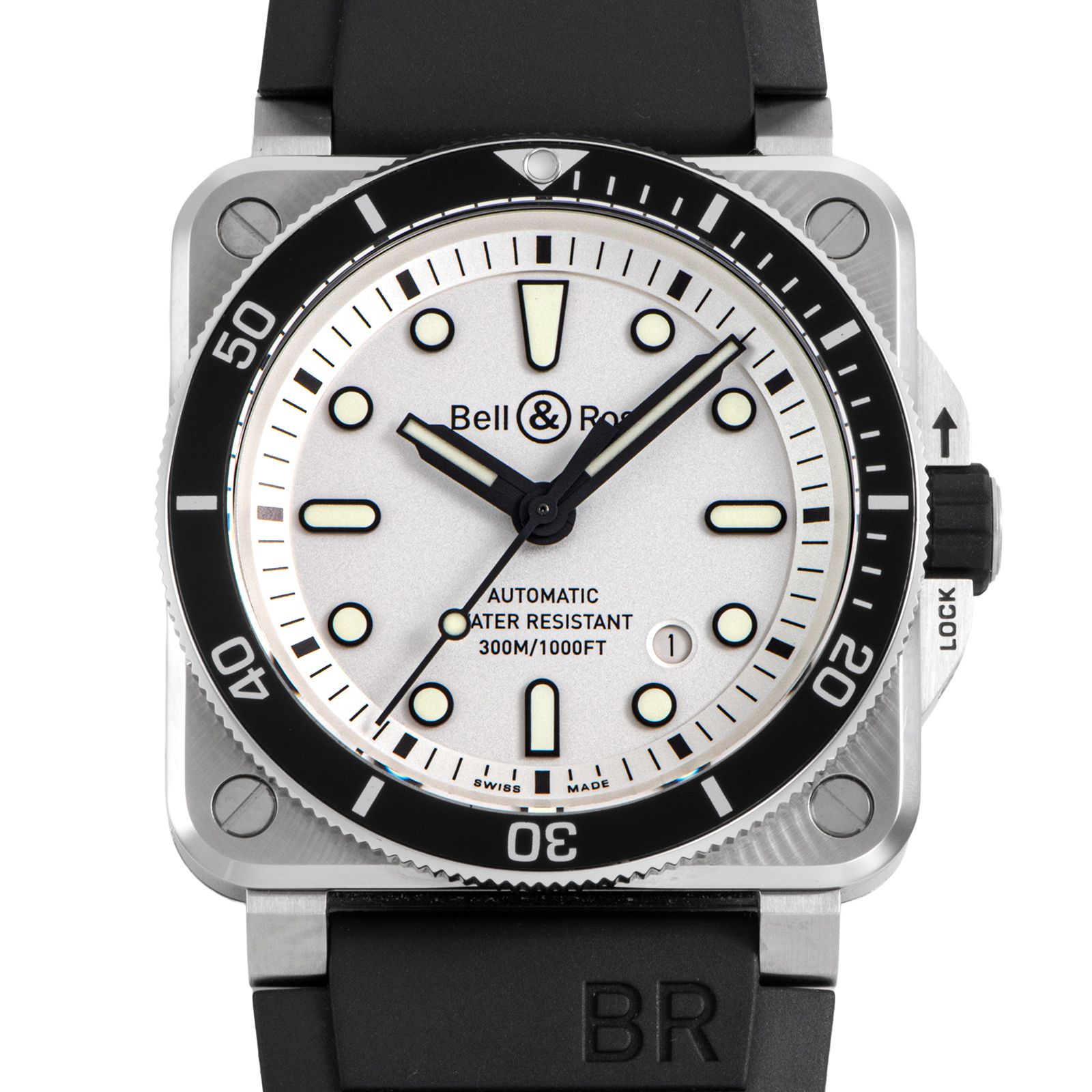 Bell＆Ross ベル＆ロス BR 03-92 ダイバー ホワイト 0392-D-WH-ST SRB 保証書