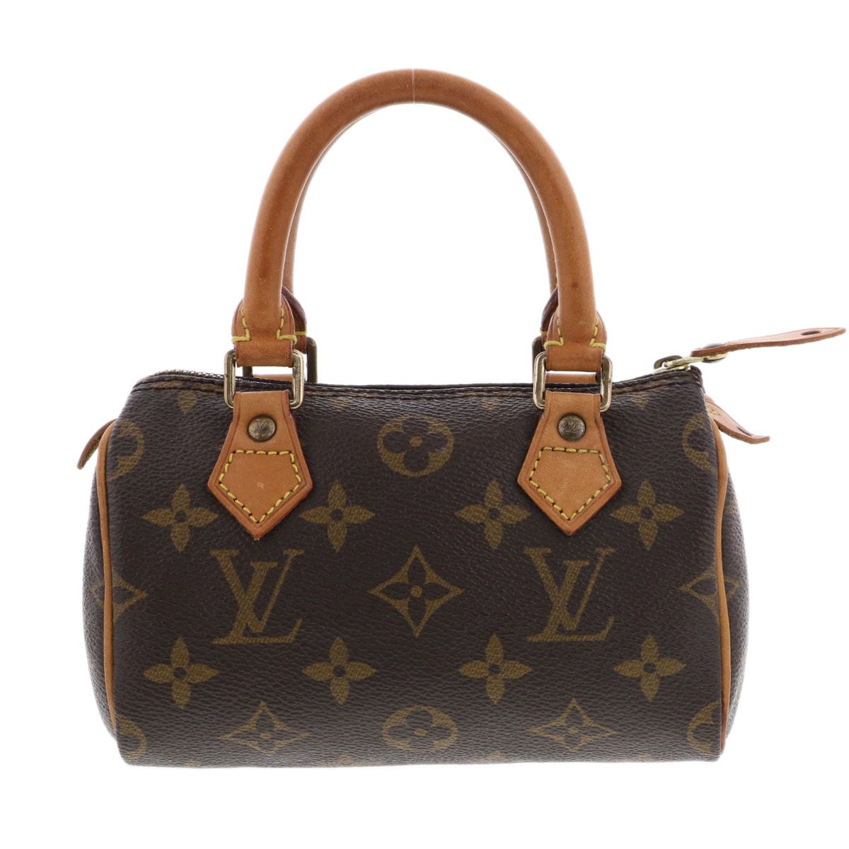 LOUIS VUITTON ルイ ヴィトン モノグラム ミニ スピーディ ハンドバッグ M 41534 ブラウン レディース