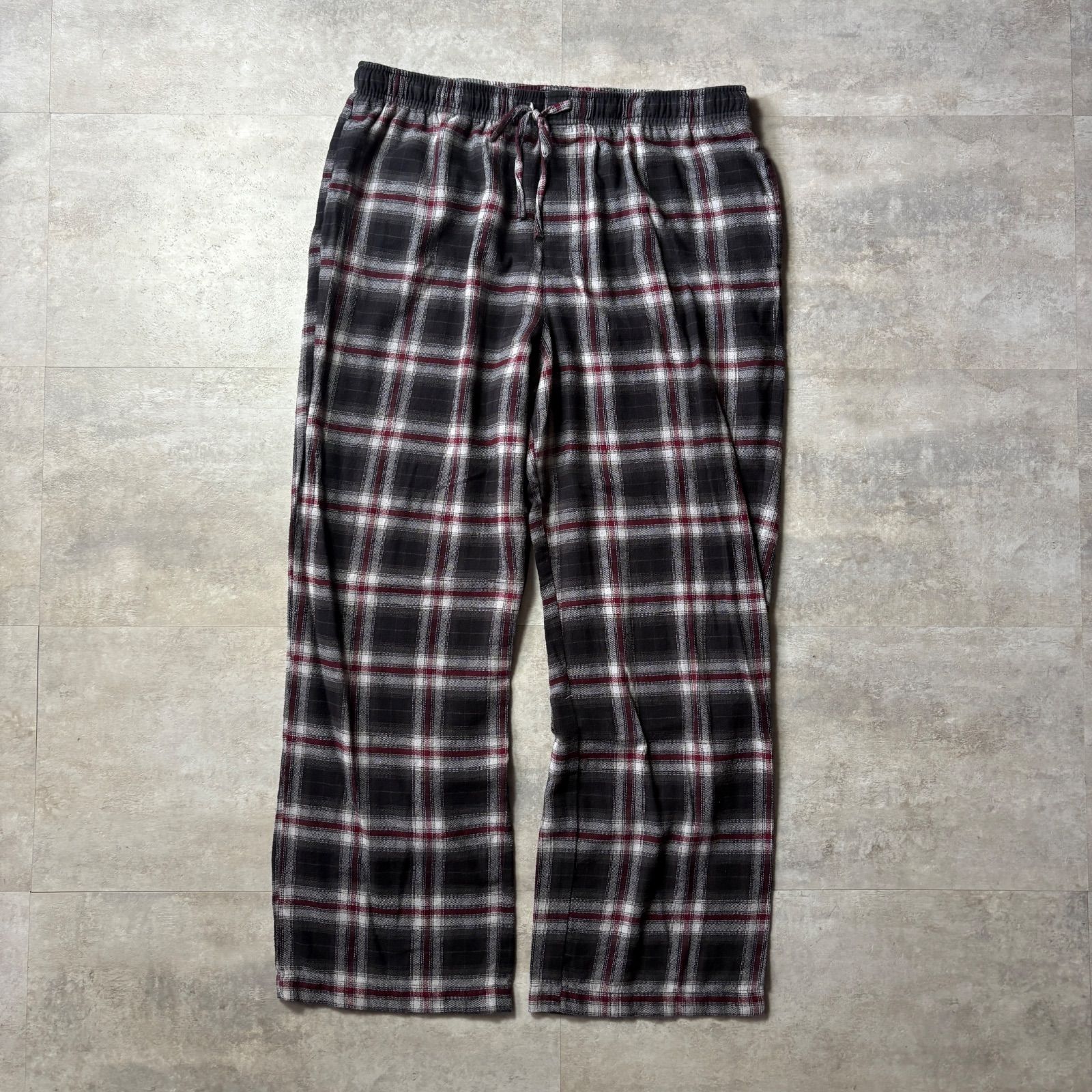 croft barrow コットン ポリエステル シャドーチェックパジャマパンツ XL