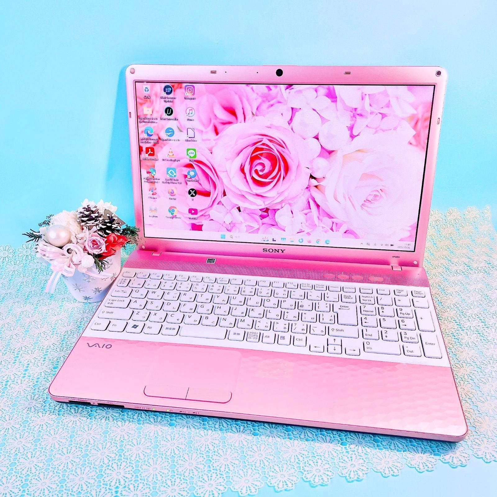 お得クーポン有‼️】高性能Corei7✨️可愛いピンクVAIOノートパソコン