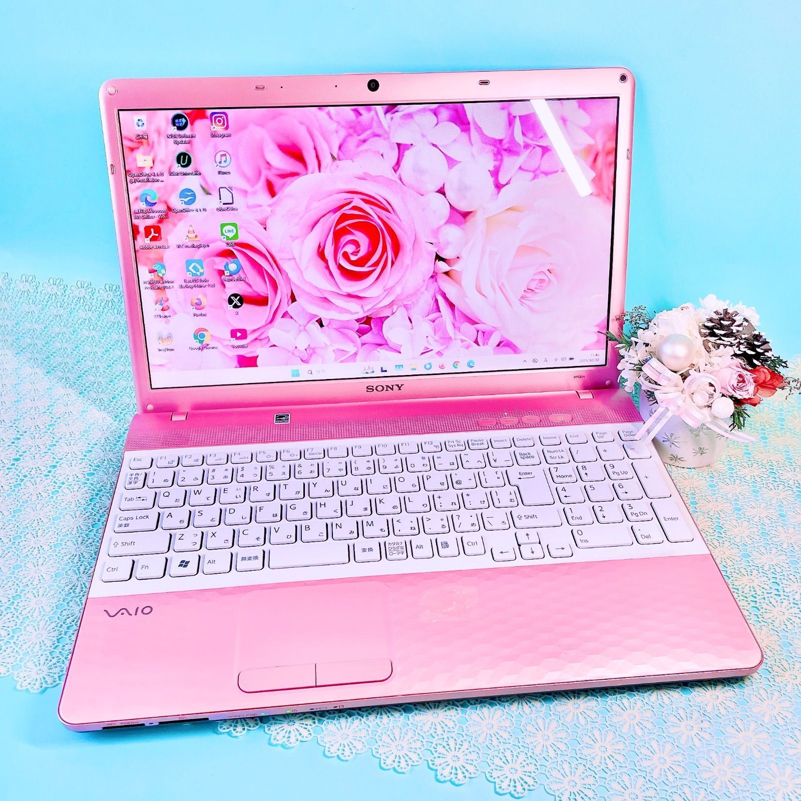 お得クーポン有‼️】高性能Corei7✨️可愛いピンクVAIOノートパソコン
