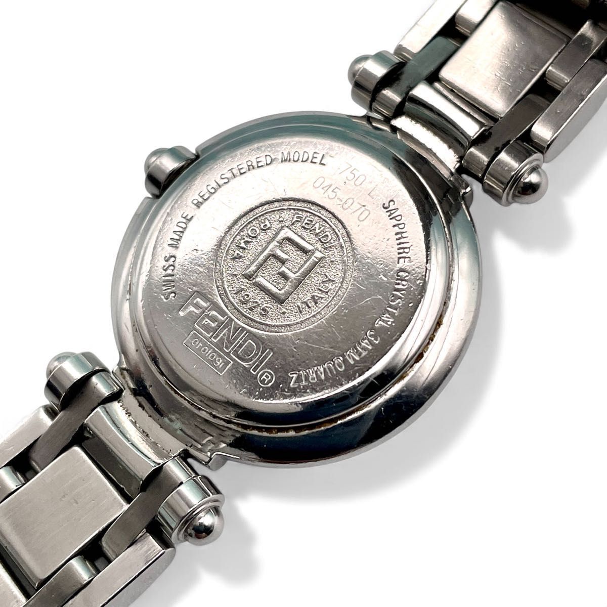 美品 □ 稼働FENDI フェンディ 750L オロロジ ズッカ 黒文字盤