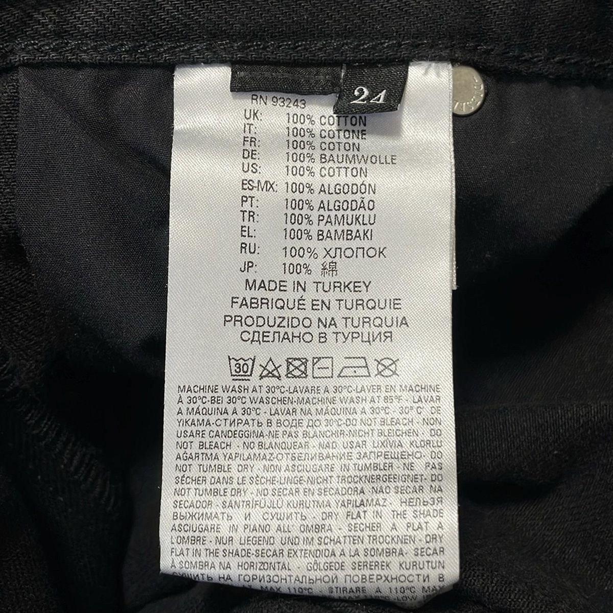  DIESEL ディーゼル パンツ サイズ24 レディース 黒 フルレングス その他 パンツ