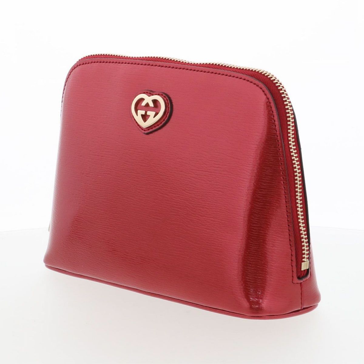 GUCCI ソーホー　ポーチ　インターロッキング　レザー　レッド　ロゴ　赤 GUCCI グッチ インターロッキング Gポーチ 338189 レザー メタリック