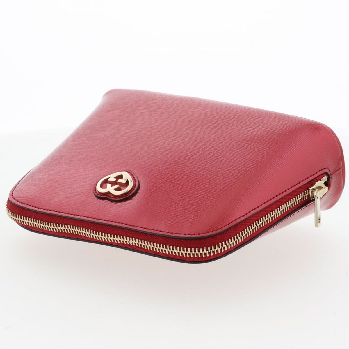 GUCCI ソーホー　ポーチ　インターロッキング　レザー　レッド　ロゴ　赤 GUCCI ソーホー ポーチ インターロッキング レザー レッド ロゴ 赤