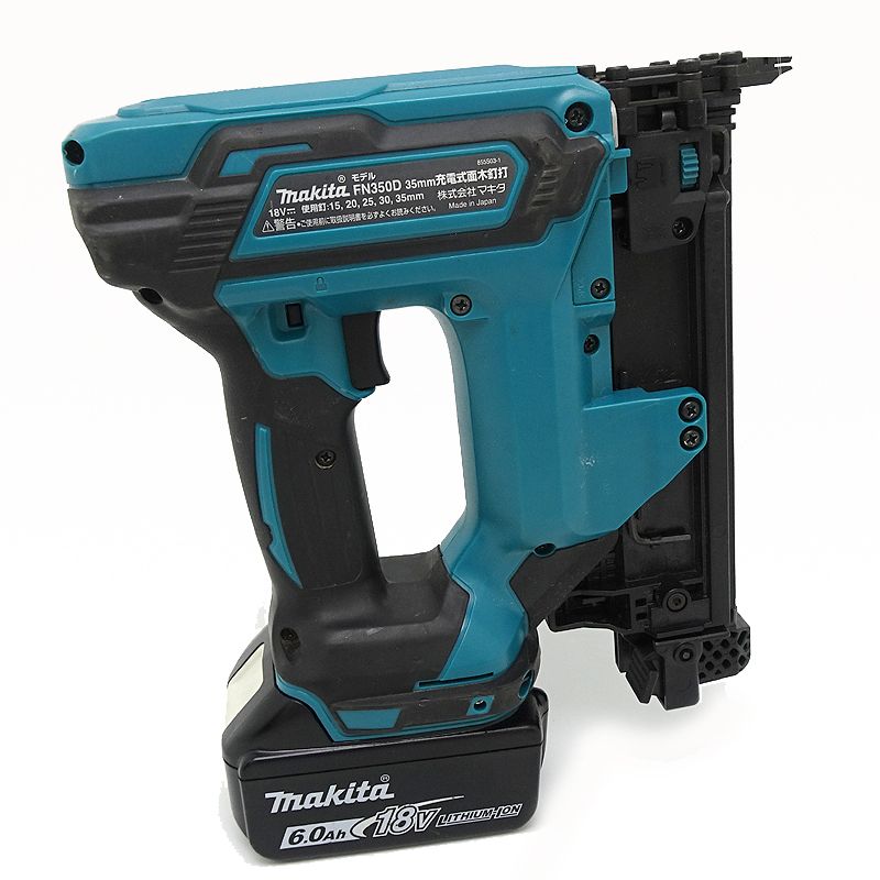 マキタ 釘打ち 35 mm 充電式面木釘打 FN 350 D 本体 6.0 Ah バッテリ 付