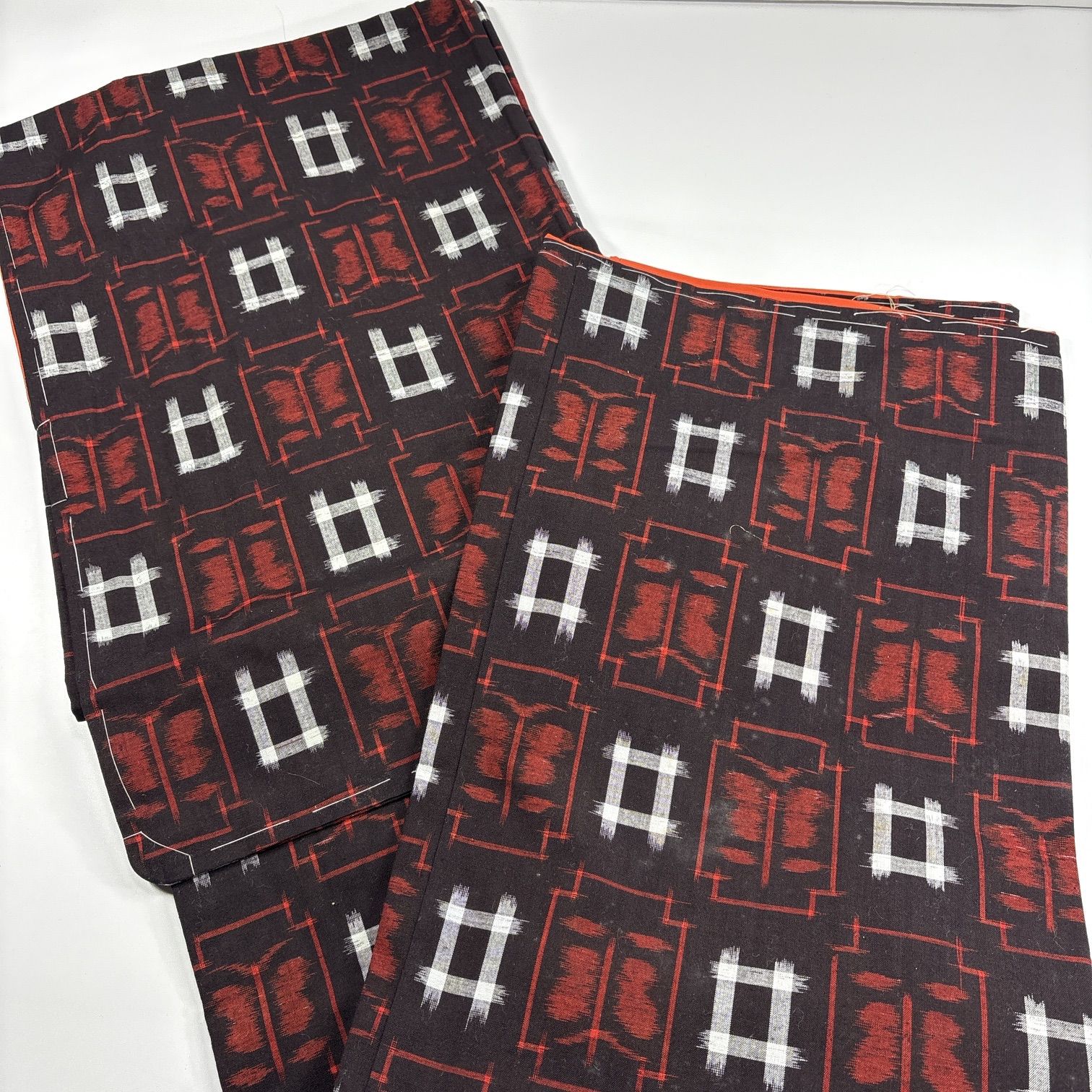 10095☆送料込み❣️綿絣 着物 4枚 まとめ売り❣️ 綿絣 久留米 備後絣 4枚 綿 着物まとめ売り 同梱購入歓迎 リメイク用