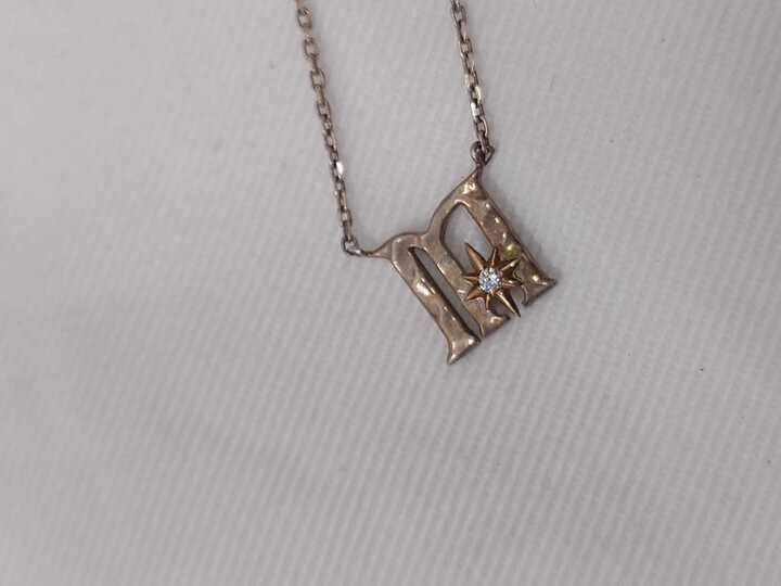 STAR JEWELRY スタージュエリー 925/K18 ダイヤ付 イニシャルM 
