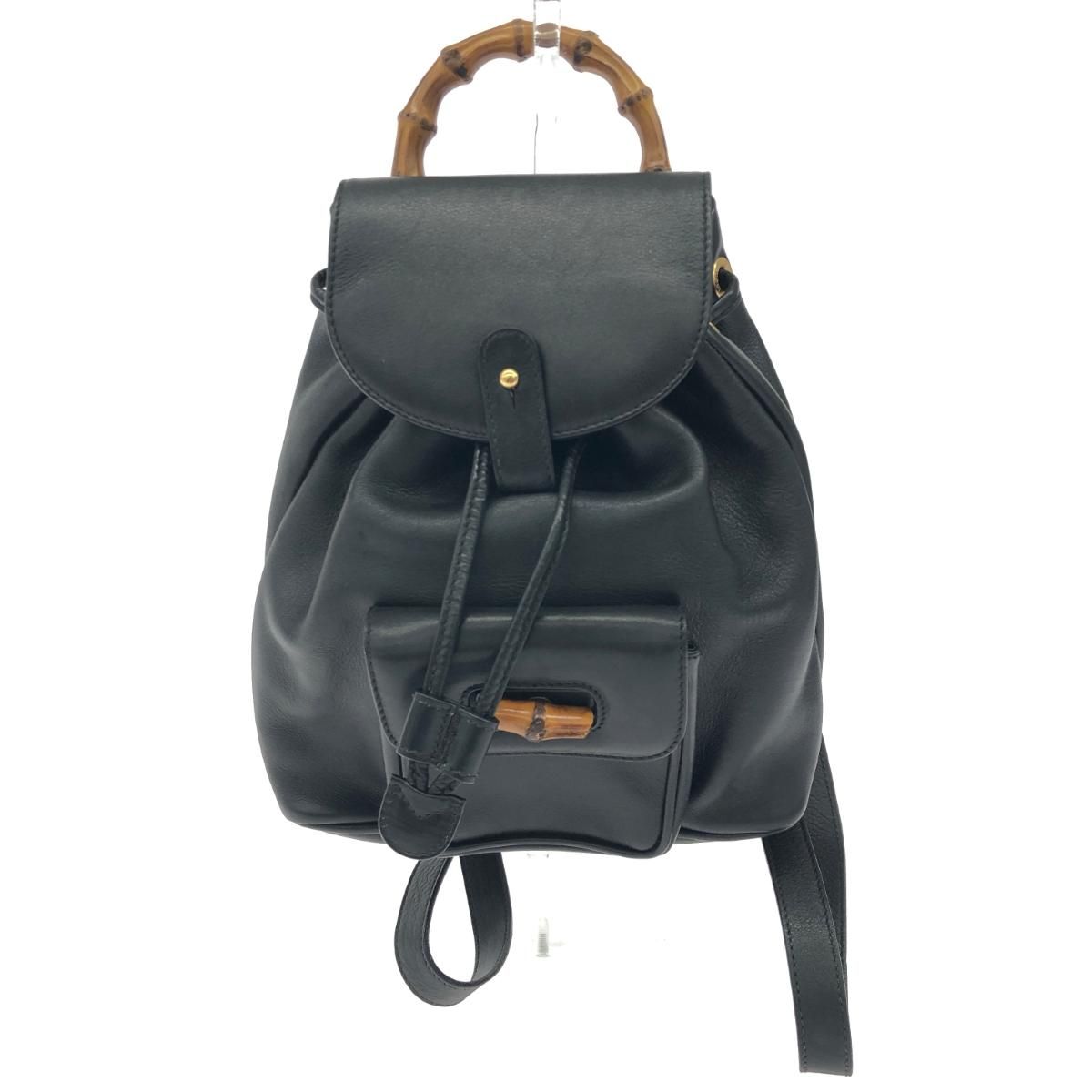 GUCCI グッチ オールドグッチ/ミニリュック バンブー/ターンロック 