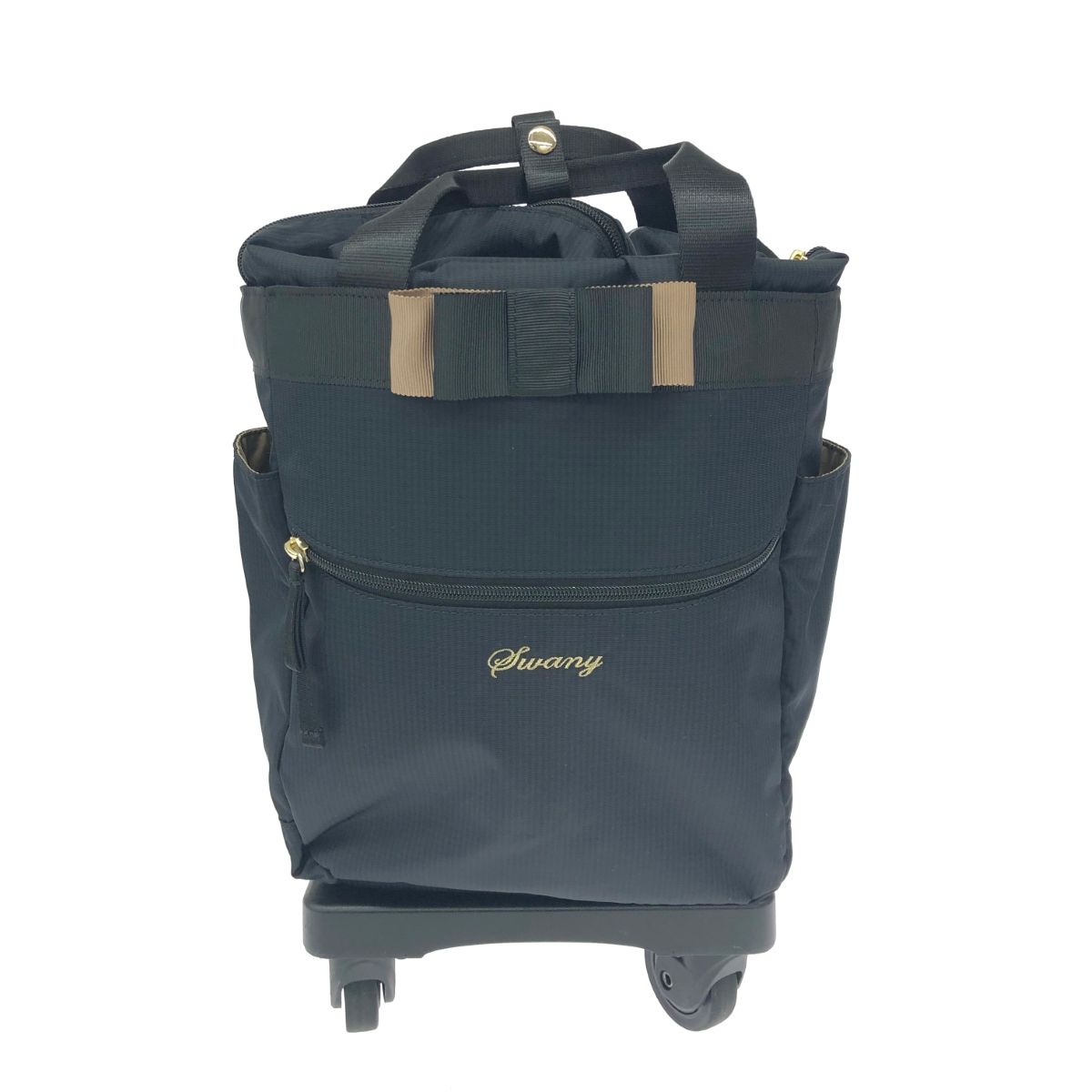 Swany スワニー キャリーバッグ/ルバンドミニ3 ロゴ/リボン/ナイロン