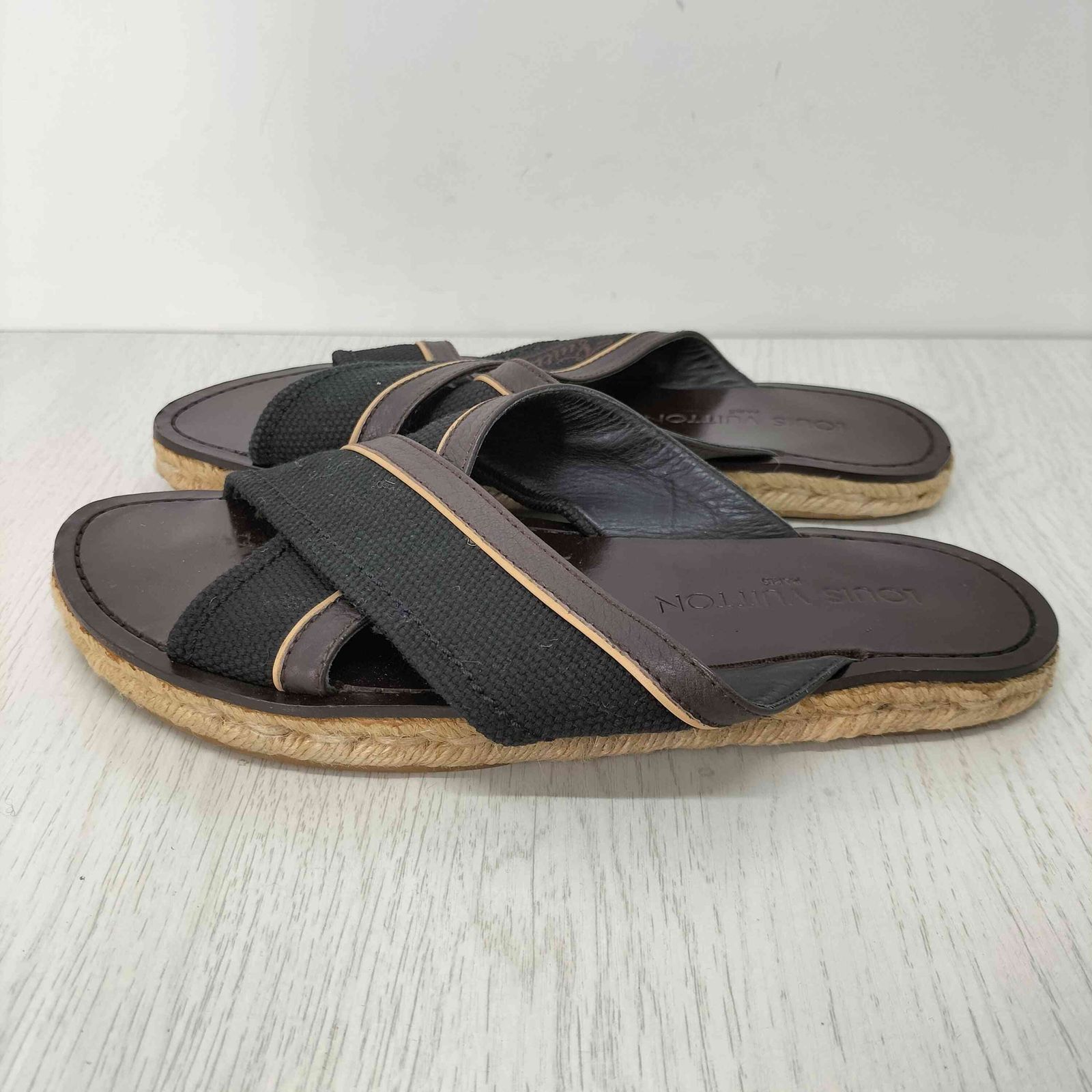 ルイヴィトン LOUIS VUITTON エスパドリーユ キャンバス レザー