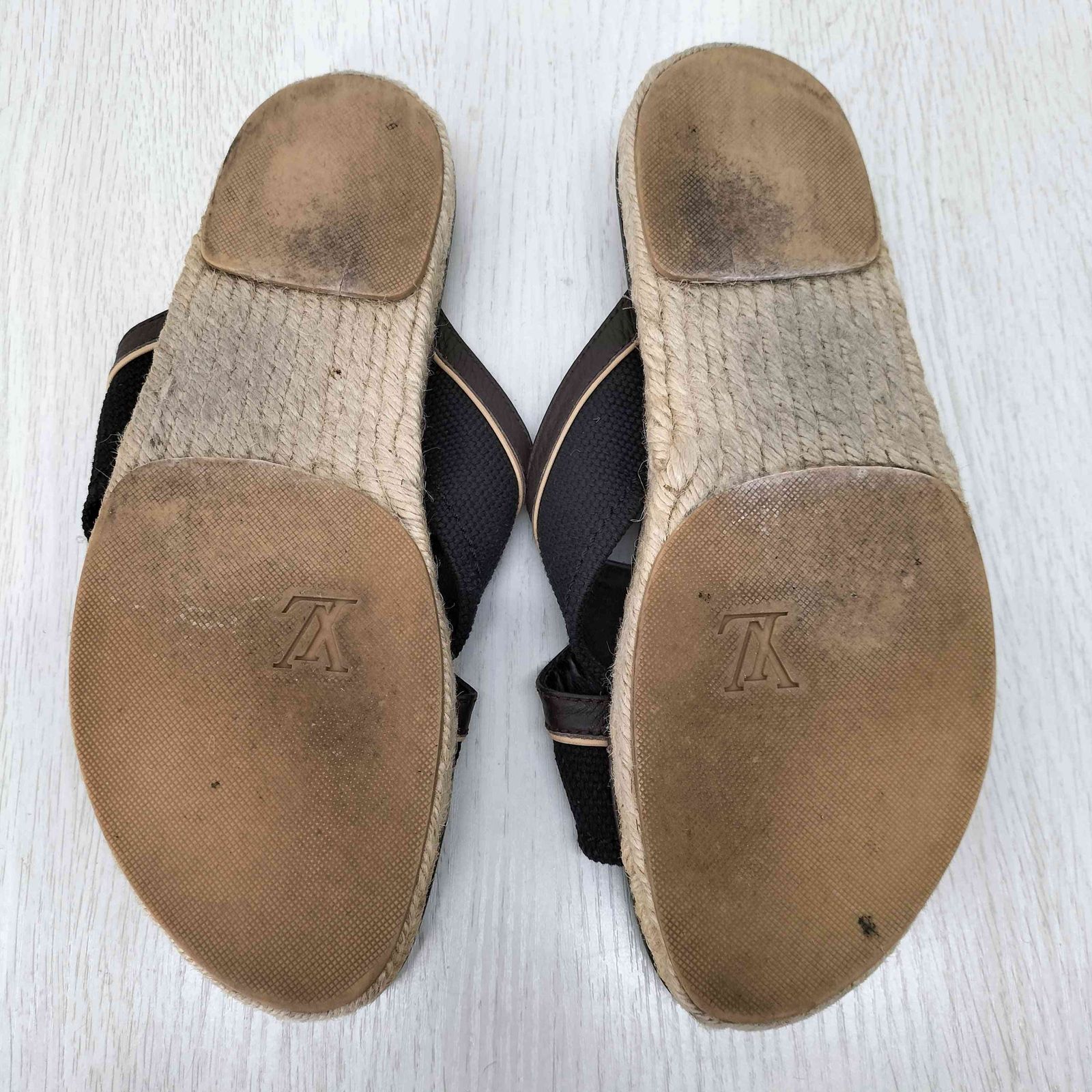 ルイヴィトン LOUIS VUITTON エスパドリーユ キャンバス レザー