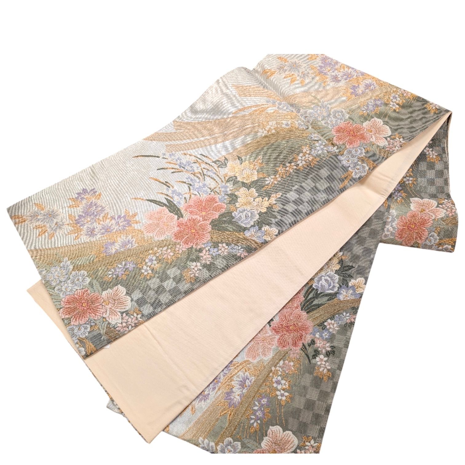 美品 逸品 上品 吉祥紋様 綴れ織 正絹 袋帯 O0991 注文 美品 逸品 上品