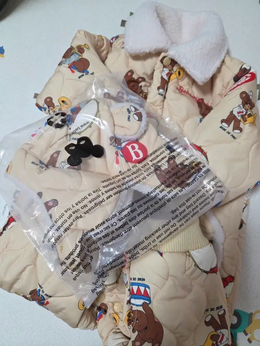 ベベデピノ キルティングオーバーオール 100