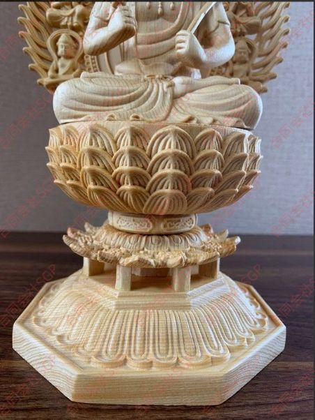 仏像 虚空蔵菩薩像 虚空蔵菩薩 檜木 木彫 仏具 (約)高28cm×幅12cm×奥行