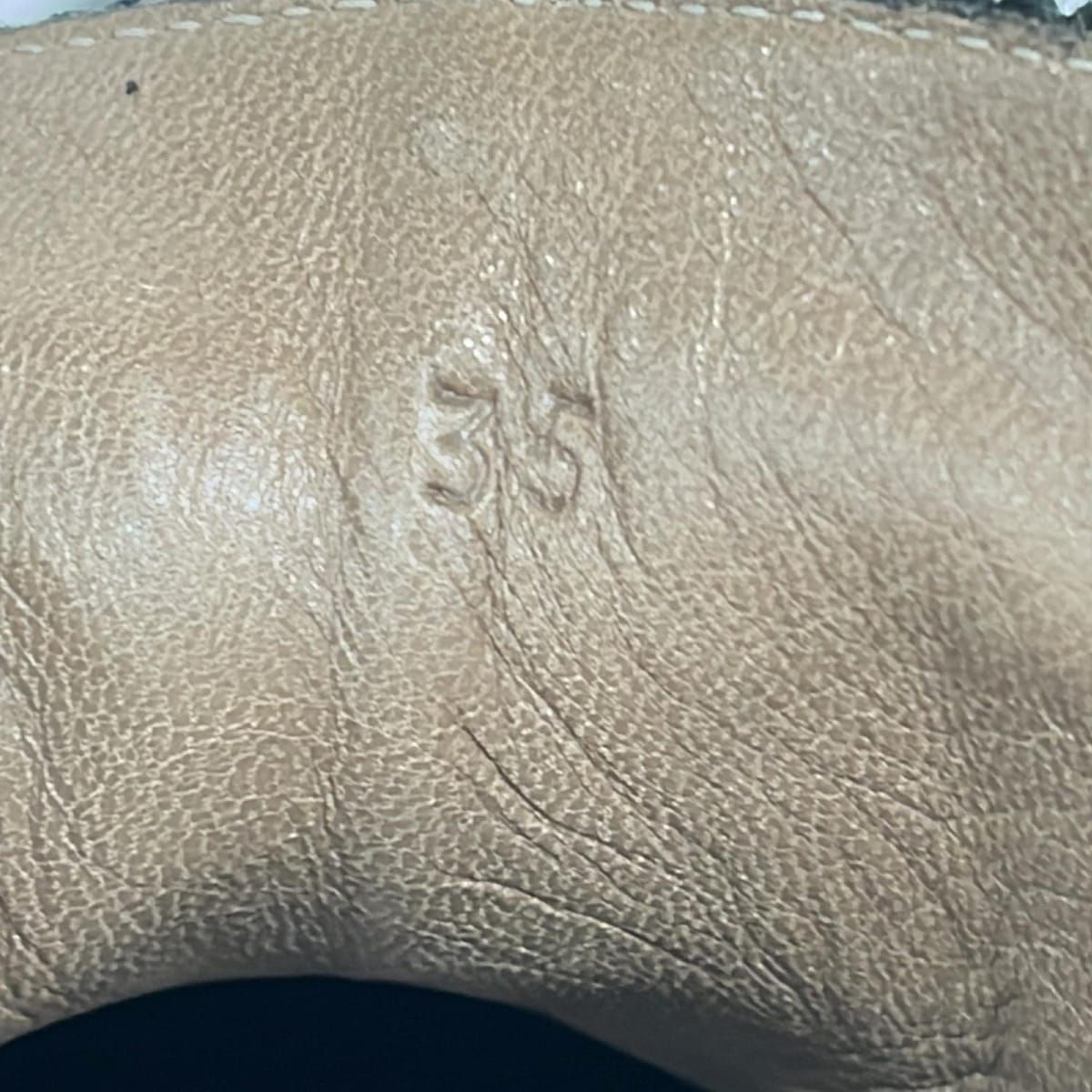  HERMES エルメス ショートブーツ 35 レディース - 黒 サイドゴア ウイングチップ レザー ブーティ ブーツ