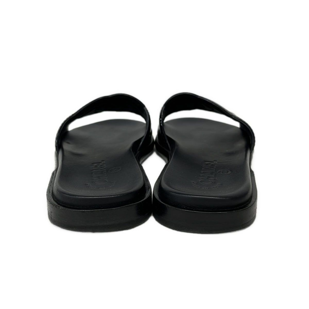  CHANEL シャネル サンダル 34 レディース - 黒 ココマーク アウトソール張替済 レザー サンダル サンダル ミュール