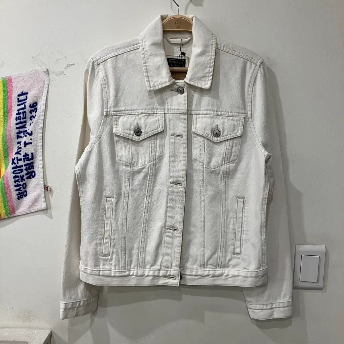 440 Abercrombie 白 デニムジャケット トラッカー ジャケット