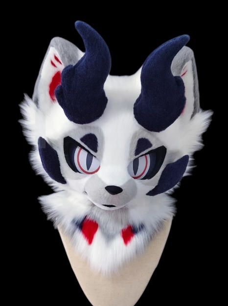 着ぐるみヘッド 犬 NO 466 グレー 全頭ヘッド ケモノ ファースーツ ぬいぐるみ コスプレ コスチューム kigurumi