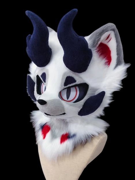 着ぐるみヘッド 犬 NO.466 グレー 全頭ヘッド ケモノ ファースーツ ぬいぐるみ コスプレ コスチューム kigurumi