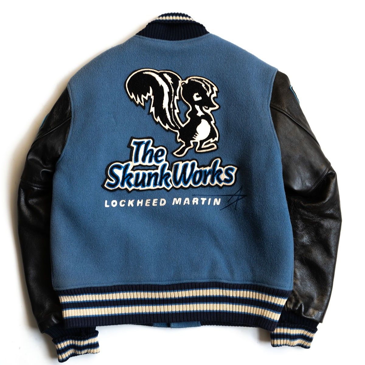 美品】WHITESVILLE【×Skunk Works フルデコ レザースリーブ スタジャン