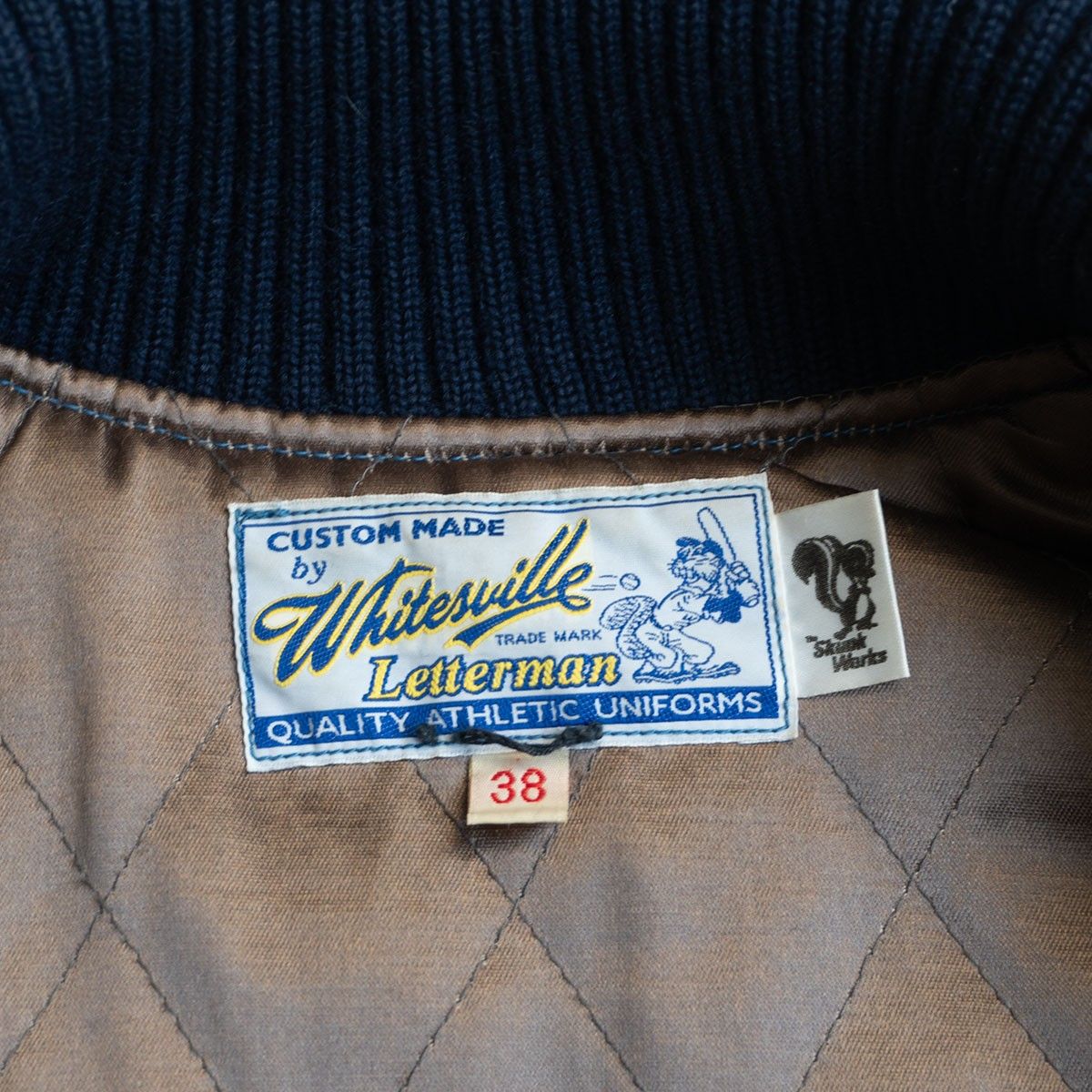 美品】WHITESVILLE【×Skunk Works フルデコ レザースリーブ スタジャン