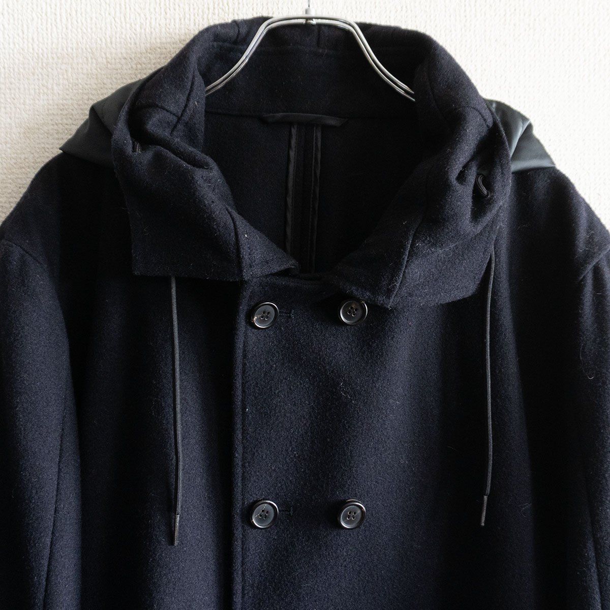 アーカイブ】 PRADA SPORT【ナイロン切替 ウール Pコート】52 プラダ