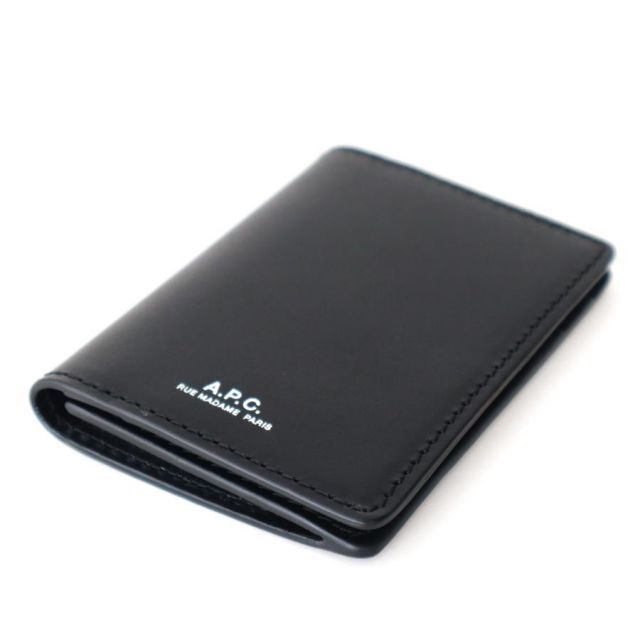 アーペーセー A.P.C. APC カードケース メンズ ブラック 黒 二つ折り