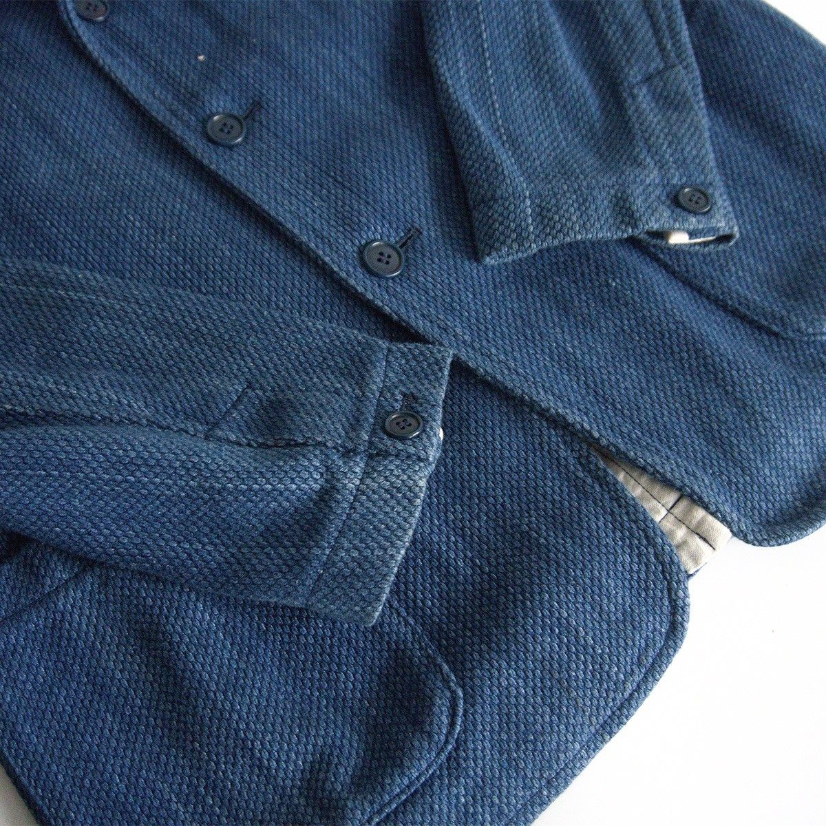 人気 BLUEBLUE ブルーブルー 刺子 テーラードジャケット インディゴ ホンアイライトサシコ 2Bジャケット - BLUE BLUE JAPAN | ブルーブルー