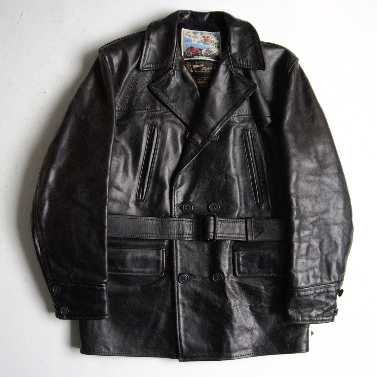 美品】AERO LEATHER【BARNSTORMER ホースハイド カーコート】40