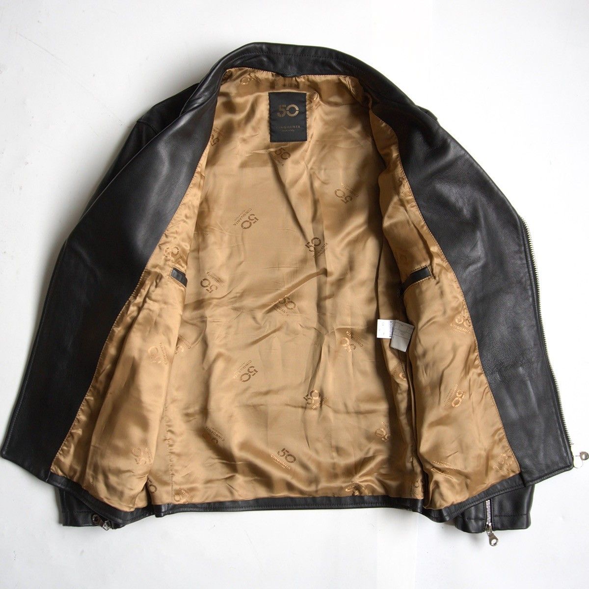 美品】CINQUANTA【シープスキン ダブル ライダース ジャケット】50