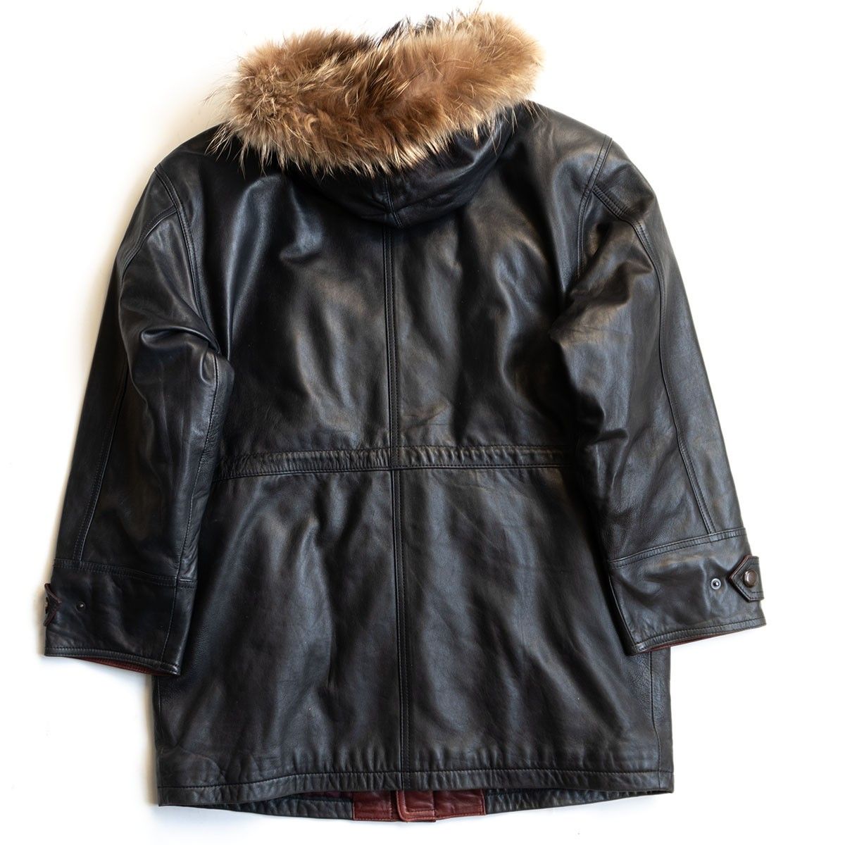 WIND ARMOR ファージャケット 美品】WIND ARMOR【レザー ファー コート】L ブラック ウインド